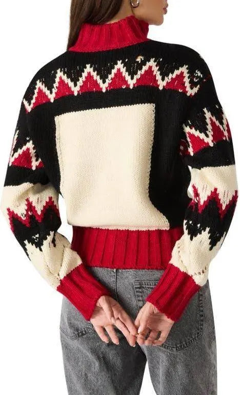 Steve Madden Averia Wool Blend Zip Sweater Jacket