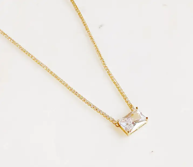 Precious pendant tennis necklace