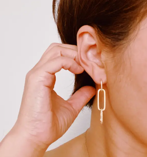 Blink link chain earrings