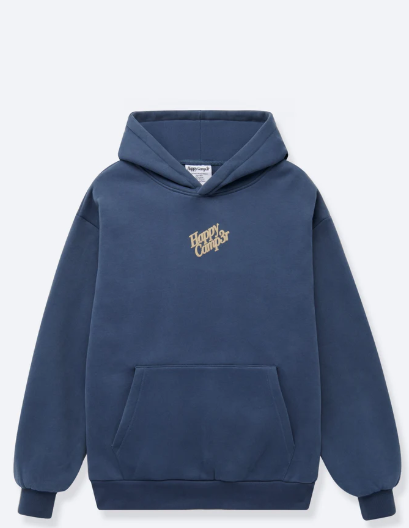 Happy Camper Blue Fleece Hoodie