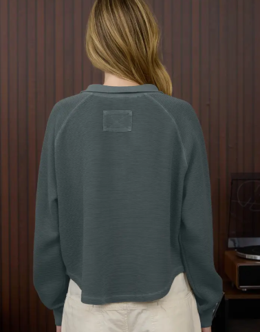 Denim Henley Top