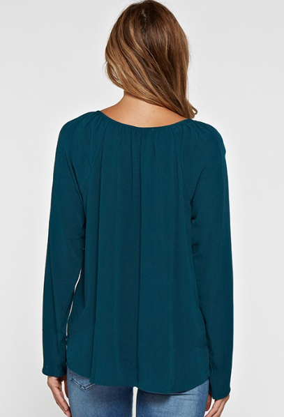 Tie front Peacock blouse by Lovestitch