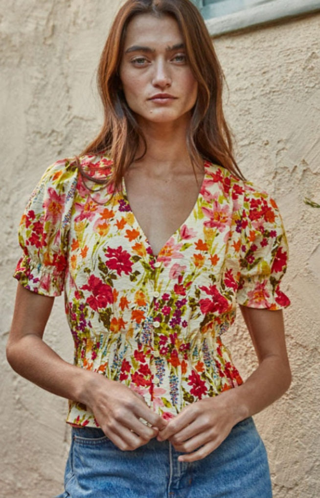 BY TOGETHER floral top