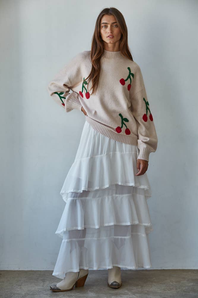 Knit cherry Sweater