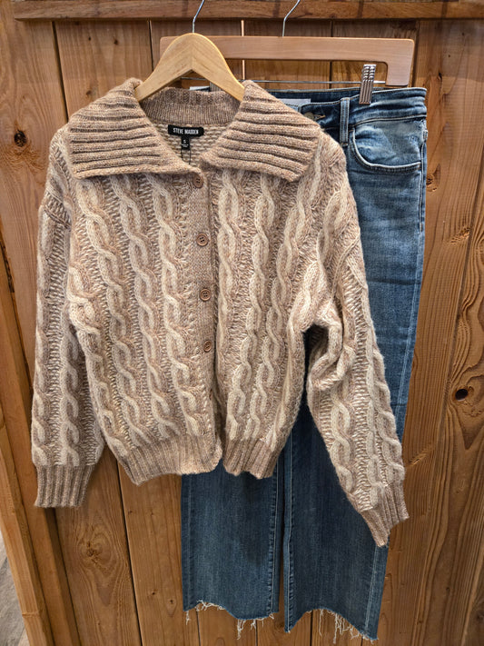 STEVE MADDEN MICHAELLA CABLE CARDIGAN
