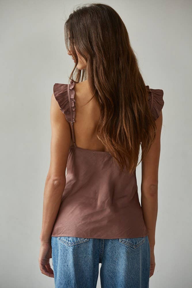 Lace Trim Detail V-Neck Cami