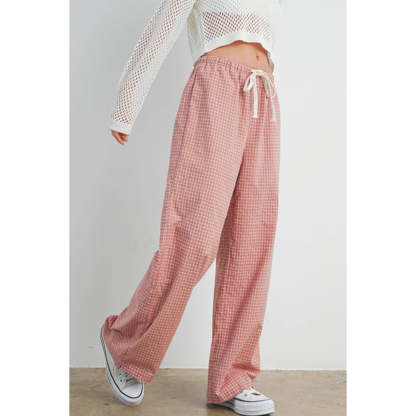 Drawstring Check Pants - BMP7453