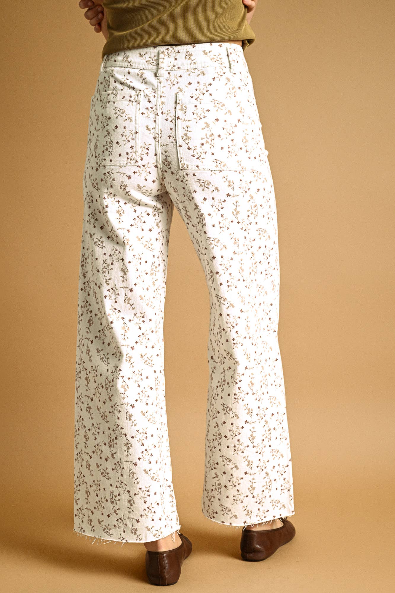 FLORAL PRINT STRETCHED PANTS