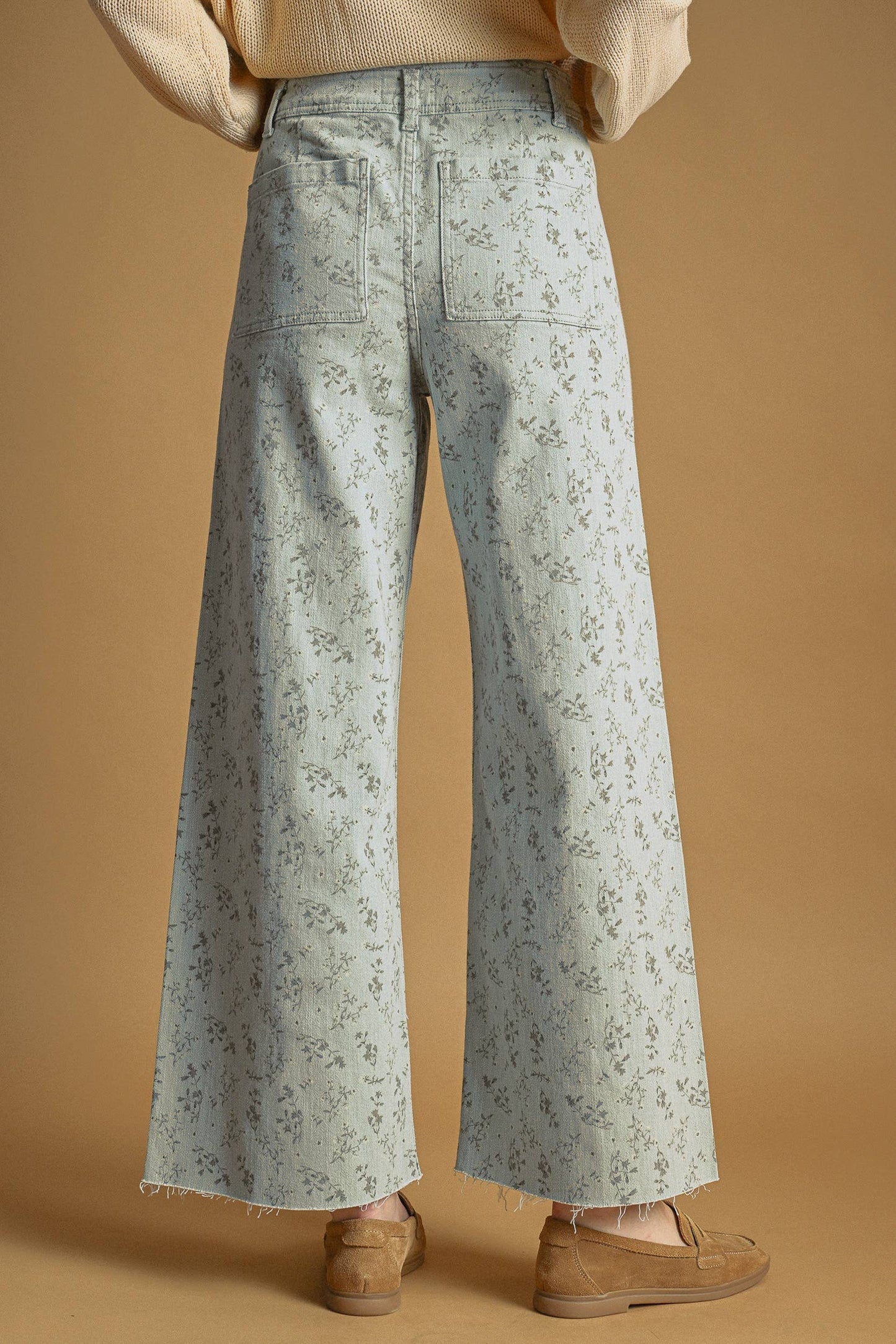 FLORAL PRINT STRETCHED PANTS