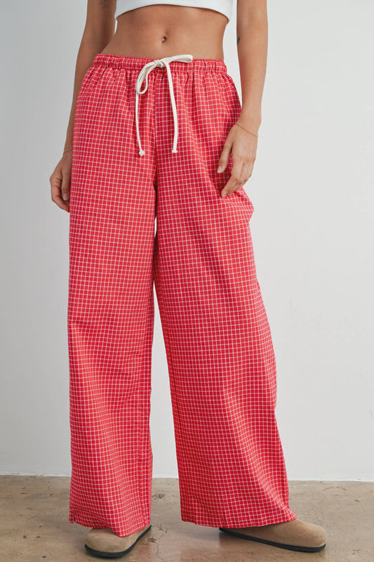 Drawstring Check Pants - BMP7453