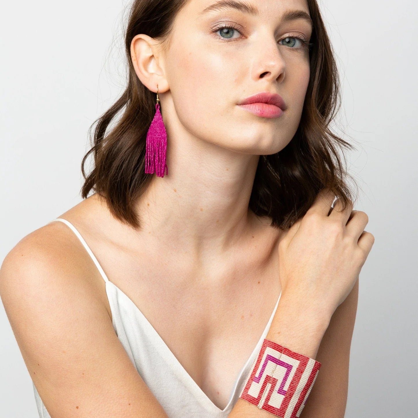 Magenta Earrings