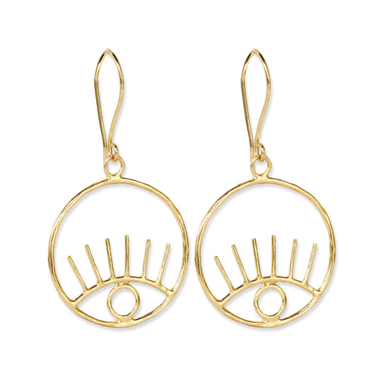 Eye Hoop Earrings