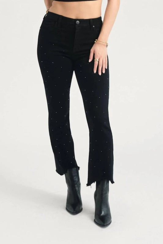 1822 Denim Black Crystal Embellished jeans