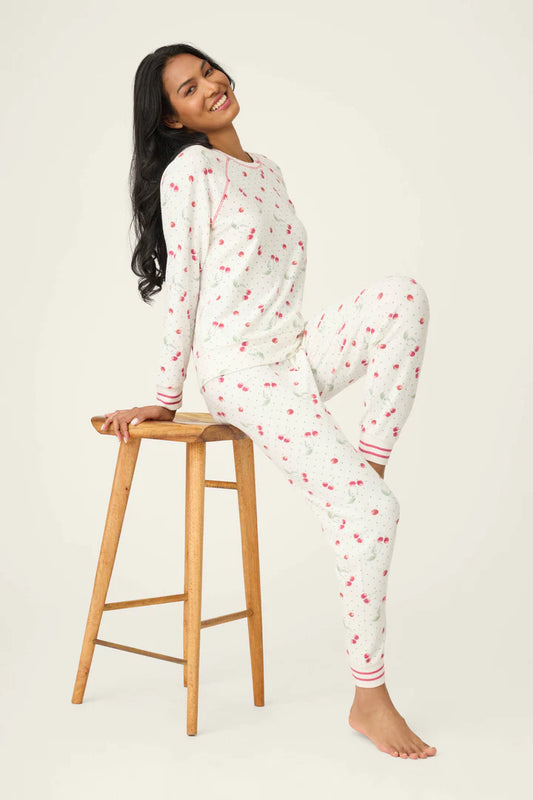 PJ Salvage Cherry Print Peachy Bottoms
