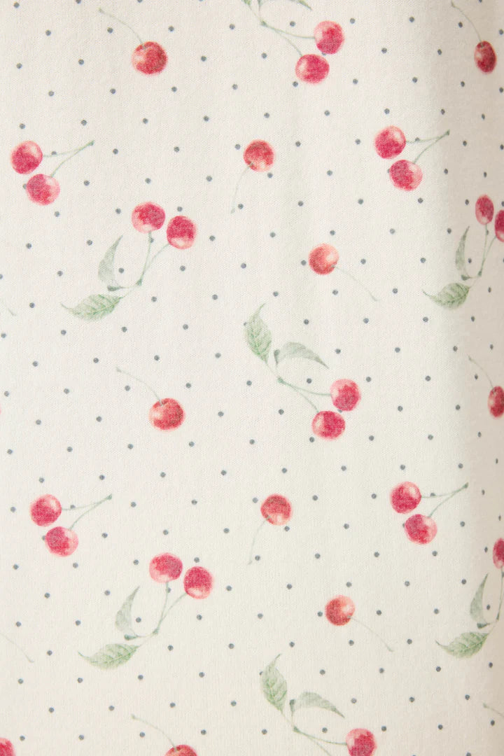 PJ Salvage Cherry Print Peachy Top