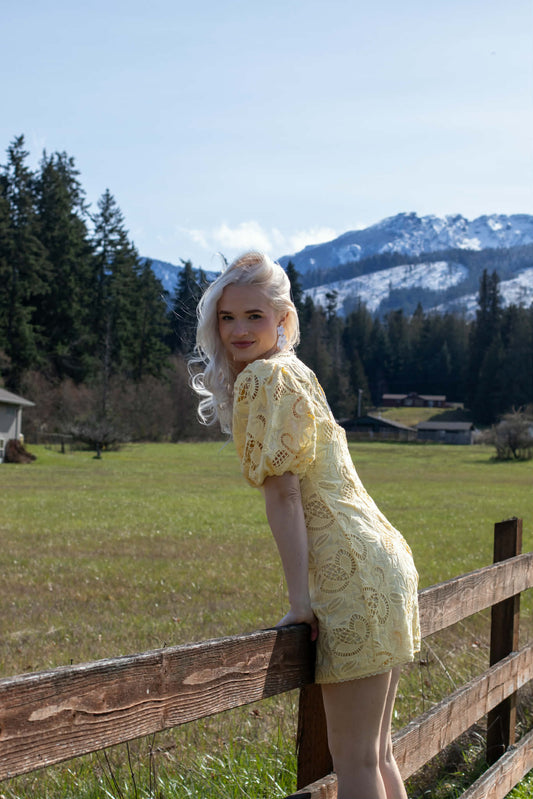 STEVE MADDEN Pale Yellow Elly Dress