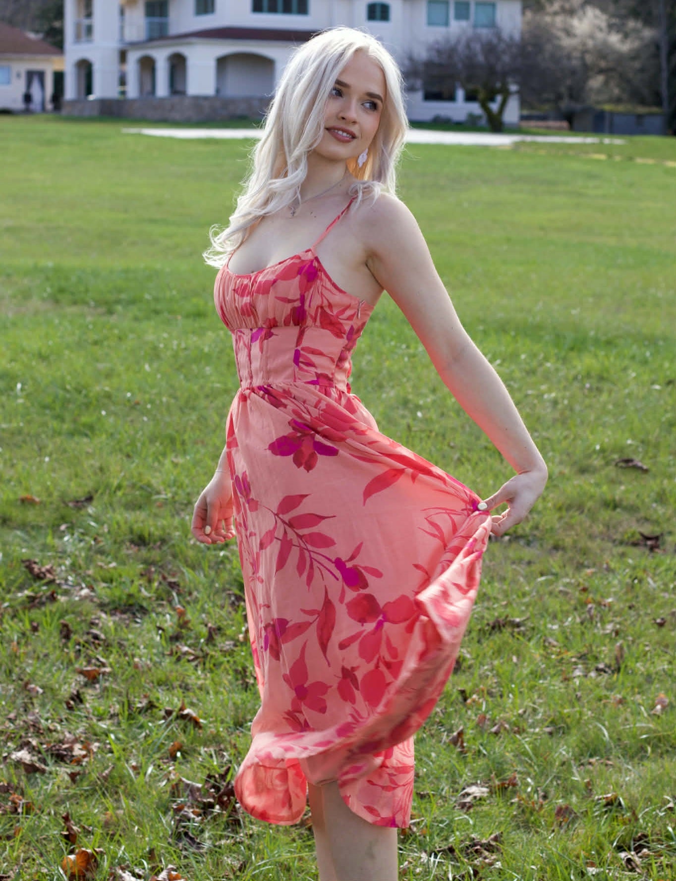STEVE MADDEN Burnt Coral Gwen Dress