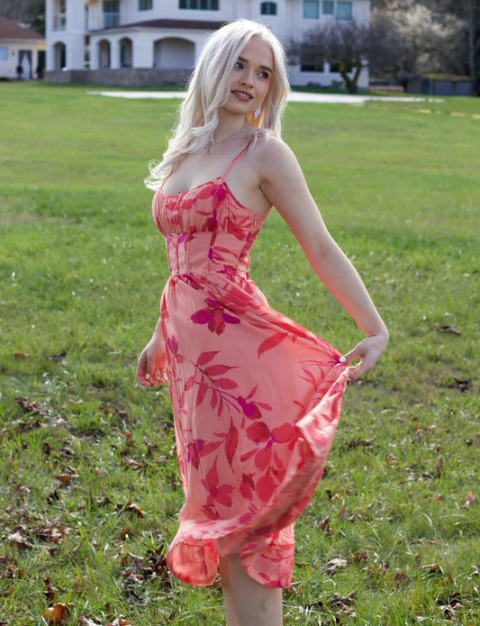 STEVE MADDEN Burnt Coral Gwen Dress