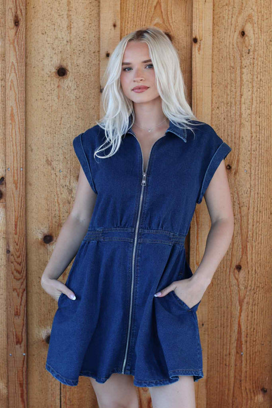 Steve Madden Dark Blue Denim Dress