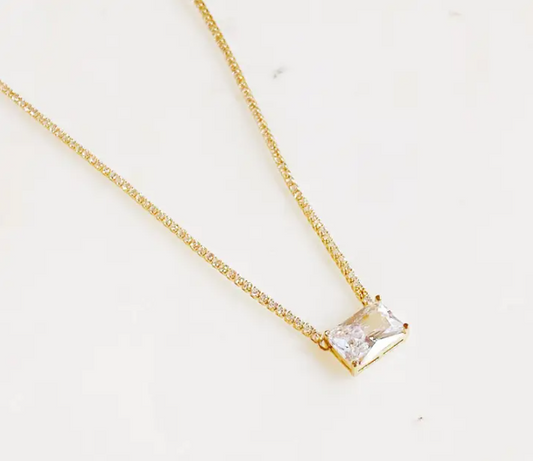 Precious pendant tennis necklace