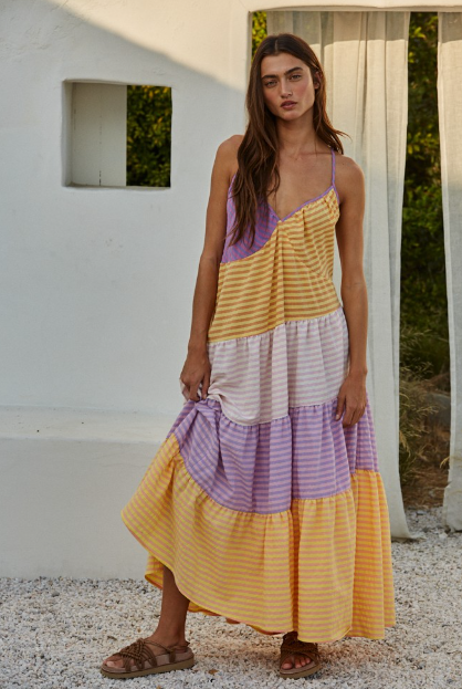 Bronwyn striped maxi dress