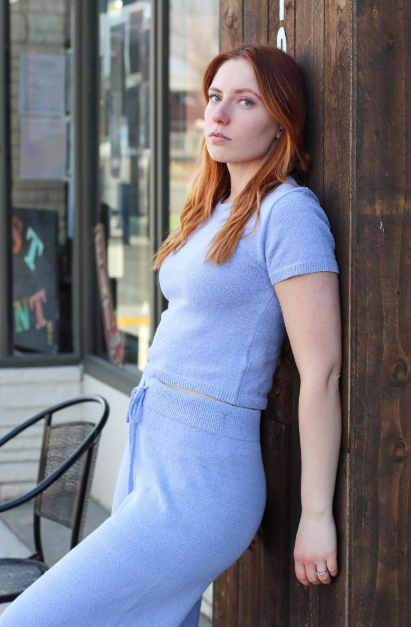 By Together Blue Terry Cloth Lounge Pants