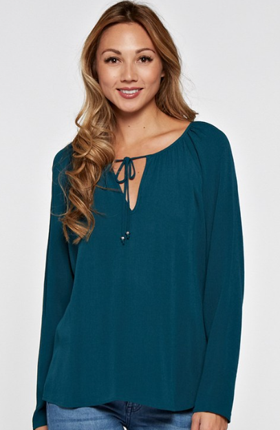 Tie front Peacock blouse by Lovestitch