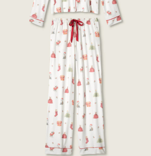 PJ Salvage Feline Festive Cat Print Bottoms