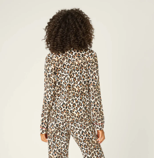 PJ Salvage Holiday Dreams Leopard Print Top