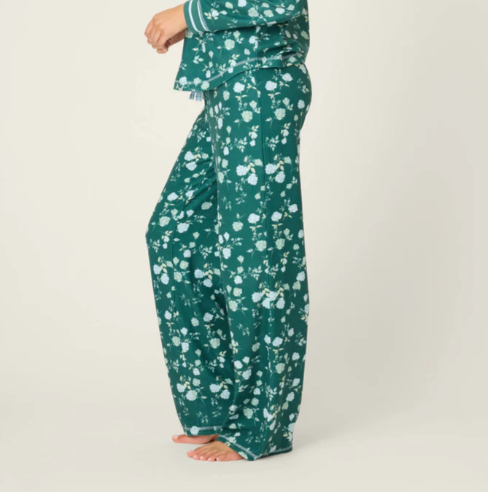 PJ Salvage Winter Wonderland Floral Print Velour Pants