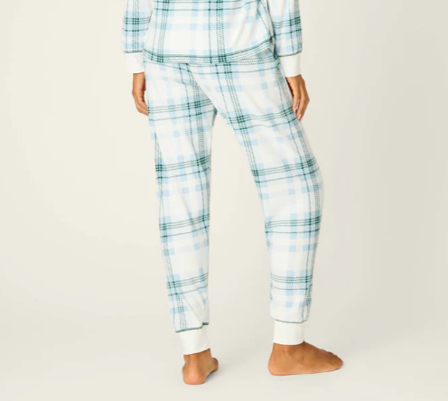 PJ Salvage Winter Wonderland Plaid Velour Pants