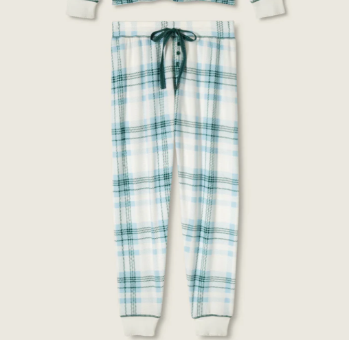 PJ Salvage Winter Wonderland Plaid Velour Pants