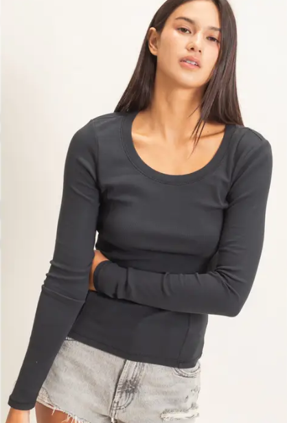 DOUBLE ZERO black contouring long sleeve