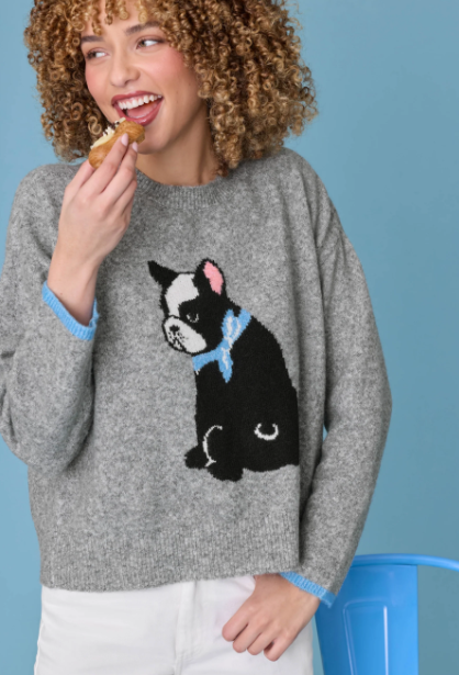 PJ Salvage French Bulldog Snuggle Sweater
