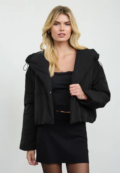 Hooded Cropped puffer jacket