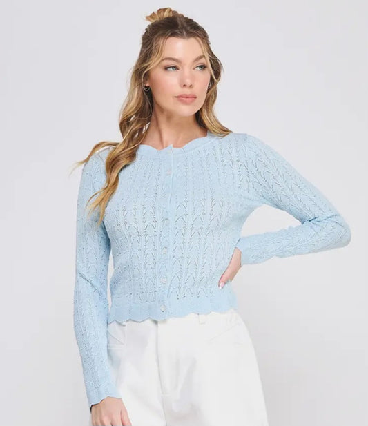 ALLIE & ROSE blue cardigan