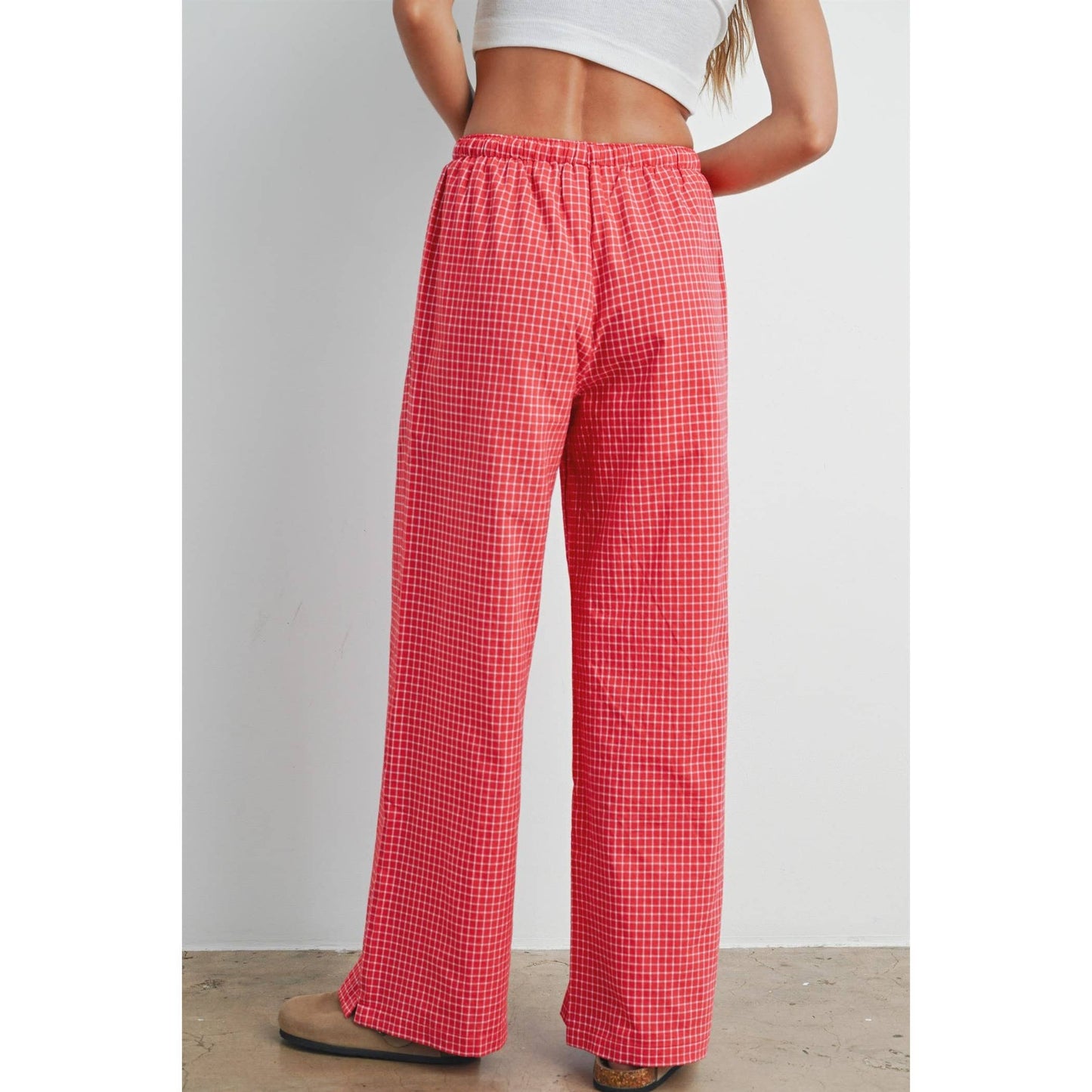 Drawstring Check Pants - BMP7453