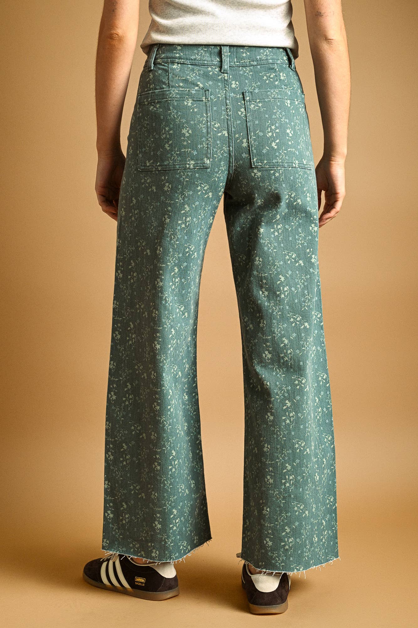 FLORAL PRINT STRETCHED PANTS