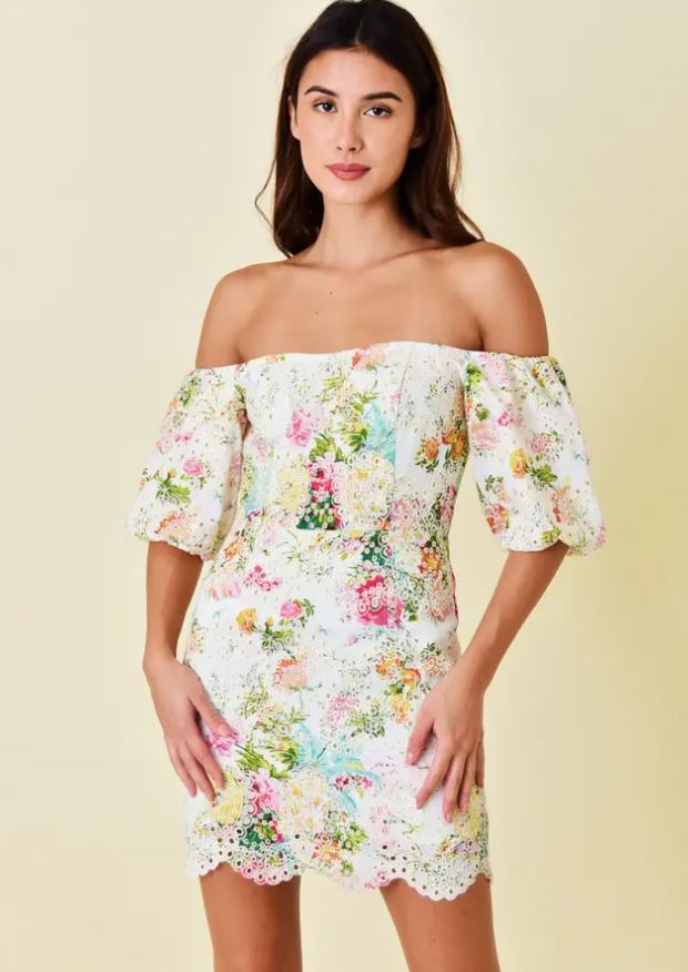 Derby Floral Eyelet Dress