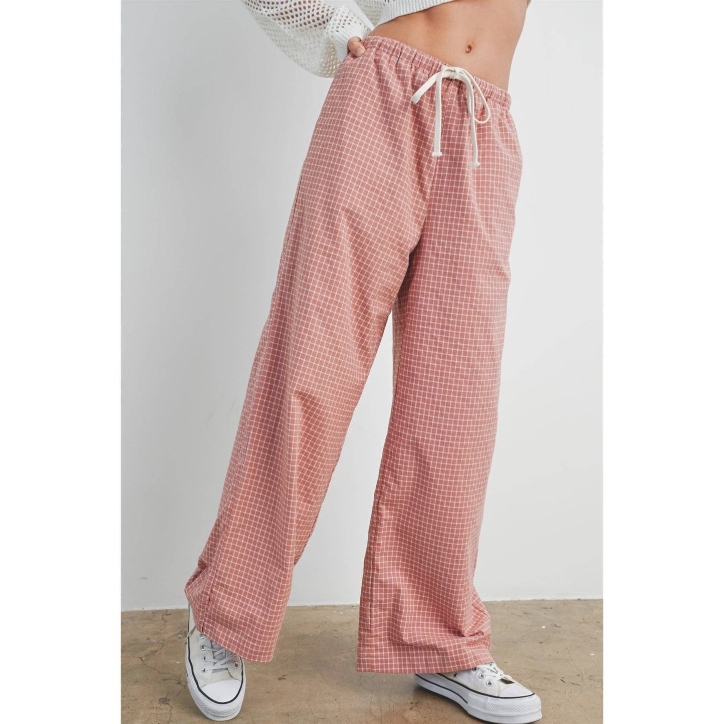 Drawstring Check Pants - BMP7453