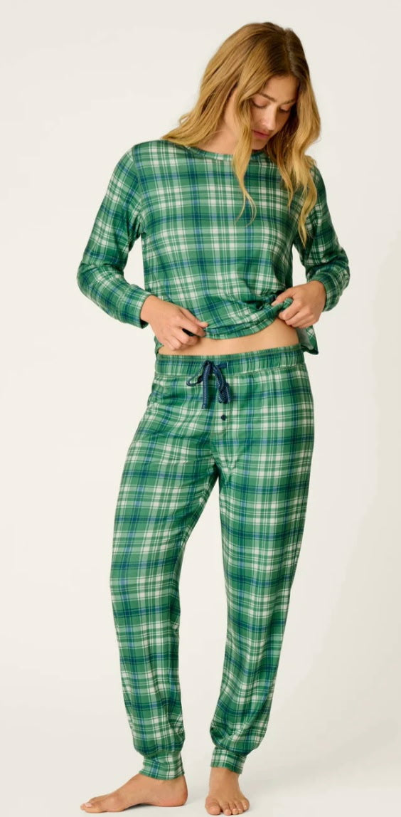 PJ SALVAGE plaid pajama bottoms
