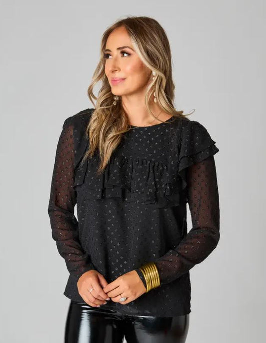 Prairie Black Quartz Long Sleeve Top