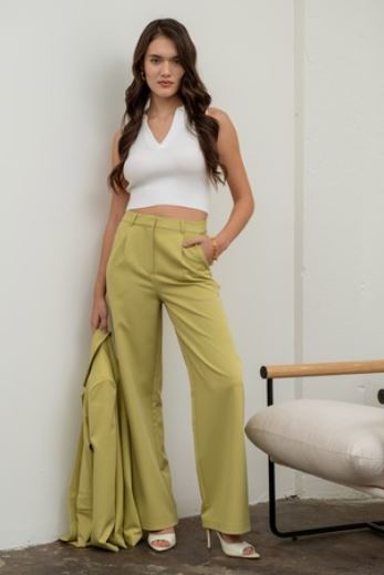 High Waisted Wide Leg Trousers