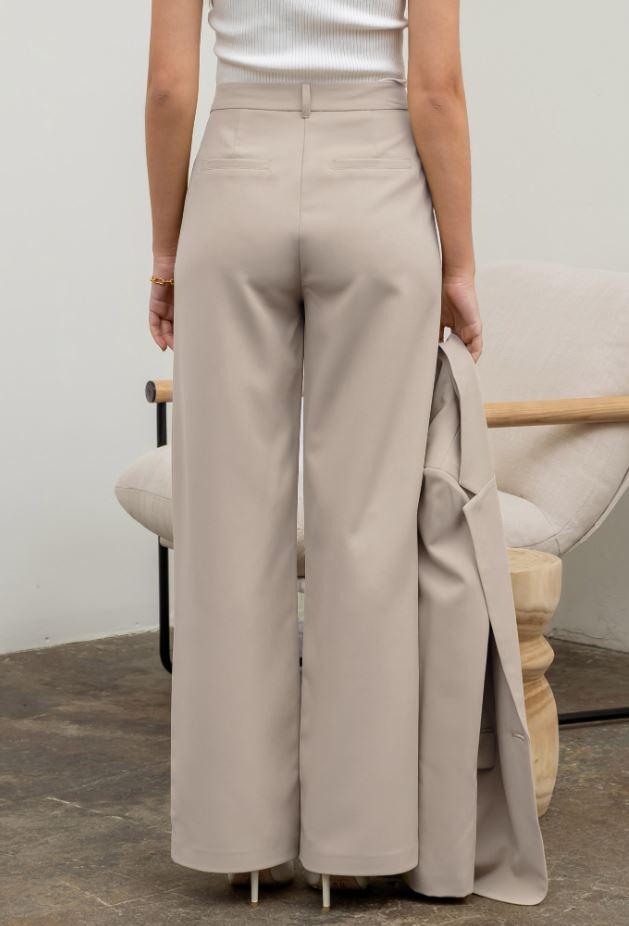 High Waisted Wide Leg Trousers